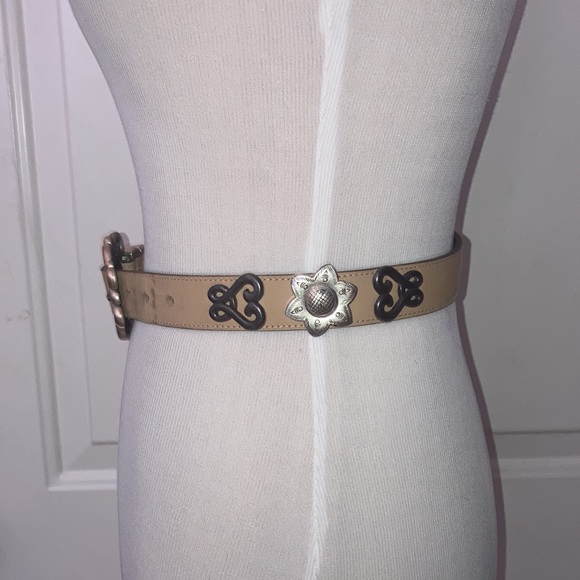 Vintage 90s Streets Ahead large Buckle Statement Belt Conchos leather small - Picture 5 of 12